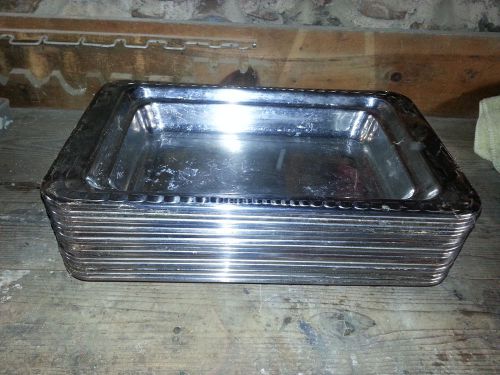 (x18) bon chef 5606 stainless food pans, 1 gallon, 19-1/2&#034; x 12&#034; x 2-1/4&#034;, for sale