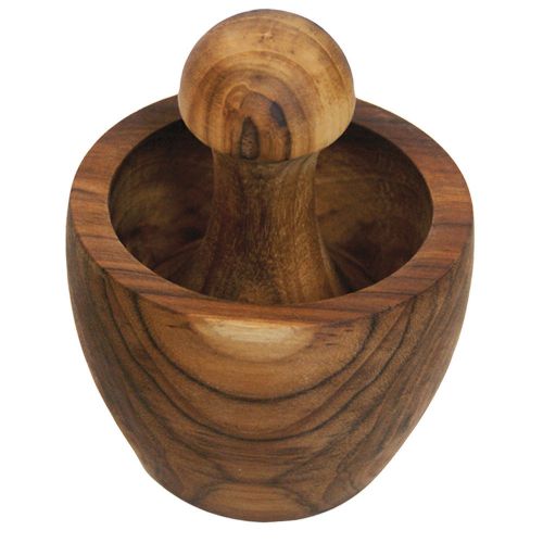 Be Home Teak Mortar and Pestle