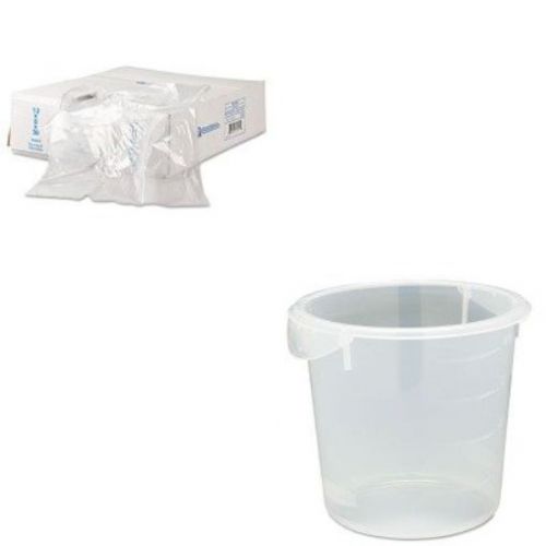 KITIBSBR52X80RCP572124CLE - Value Kit - Rubbermaid Clear Round Storage Container