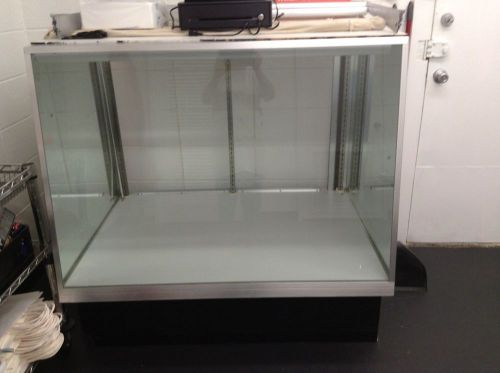 Commercial Bakery Display Case Tapered Front White Chrome Glass 48x48x34