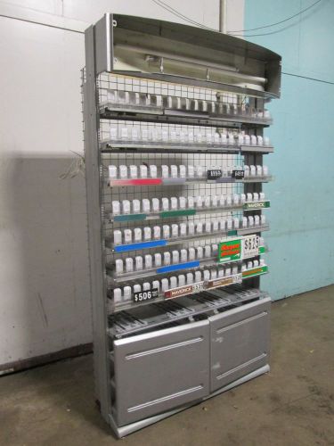 &#034;philip morris&#034; hd commercial lighted cigarette display merchandiser steel case for sale