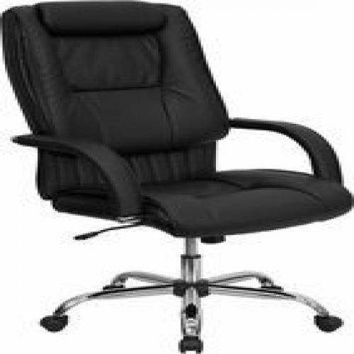 Flash Furniture BT-9130-BK-GG High Back Black Leather Executive Office Chair