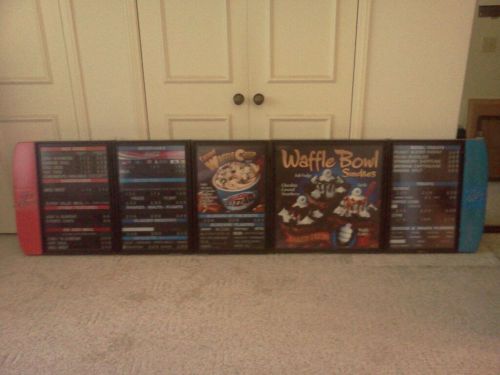 HOWARD 5 panel back lit menu board modular system from Dairy Queen EXCELLENT!!
