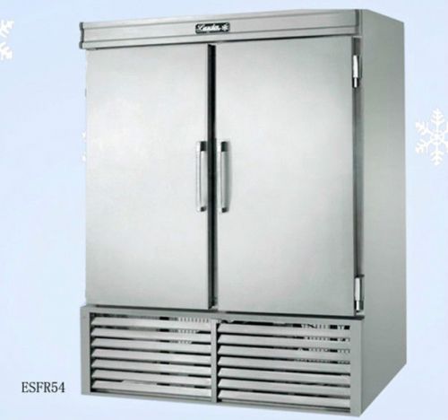 Leader 54&#034; 2 stainless steel doors commercial reach in freezer nsf model esfr54 for sale