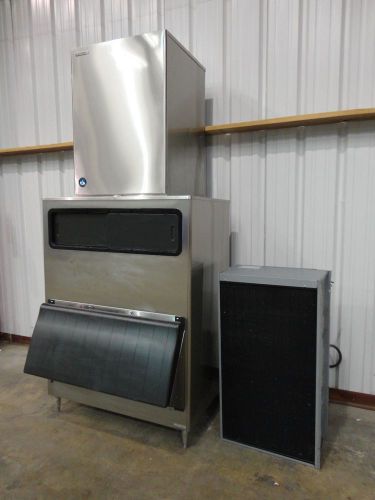 2007 hoshizaki 1500 lb ice maker machine w/ bin &amp; condenser km-1601mrh km1601mrh for sale