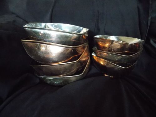 Lot of 7 - Copper and Silver Serving Bowls