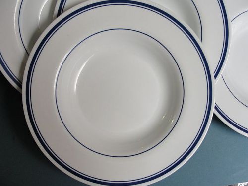 11 carlisle durus 20oz chef salad-pasta bowl - 12&#034;  barely used blue line/ white for sale