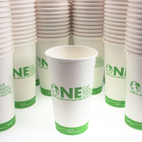600 Karat Earth 20oz Eco-Friendly Paper Hot Cup Disposable Coffee KE-K520 Lot