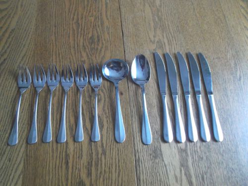 Adcraft Stainless Steel heavy weight 18/8 Baguette Flatware 13 Pieces No reserve