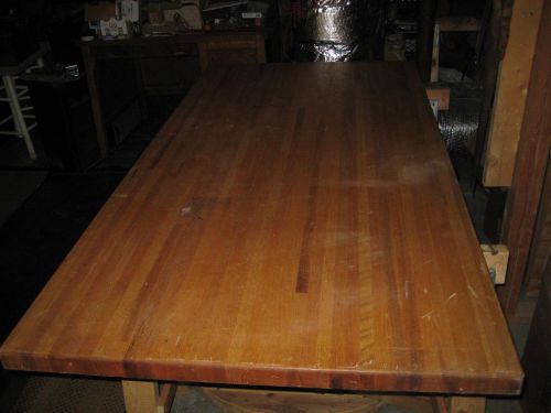 Vtg Butcher Block 72&#034; x 36&#034; x 2&#034;  Tabletop Counter