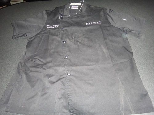 Chef&#039;s jacket, cook coat, with bon appetit logo, sz large  newchef uniform black for sale