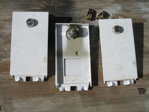 3 Electrical Covers for coin operated washers with Ace locks keyed alike