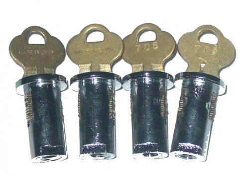 New oak and northwestern gumball vending machine locks - set of 4 - nc705 key for sale