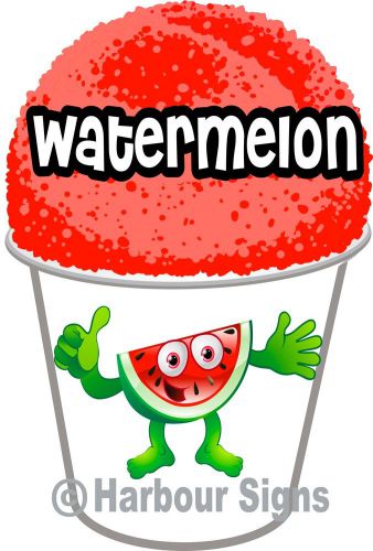 Watermelon Shaved Shave Ice Sno Cone Italian Ice Decal 7&#034; Concession Food Truck