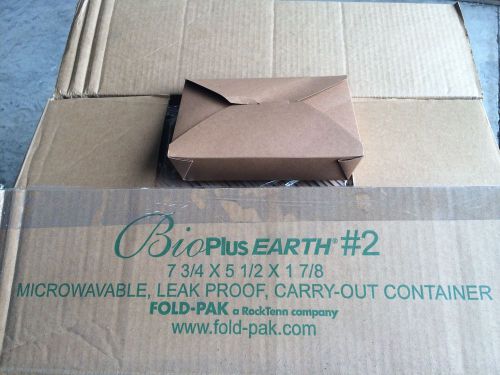 To - Go Lunch Containers 100% Recycled Paperboard Biopak #2 200 count Per case