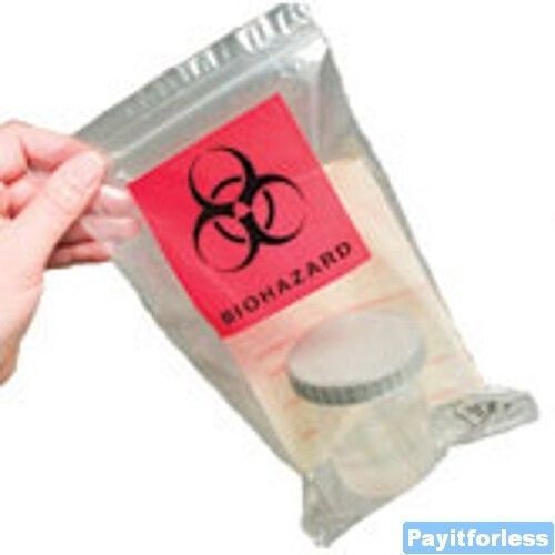 8x10 2 mil specimen shield biohazard zip lock bag 1000 for sale