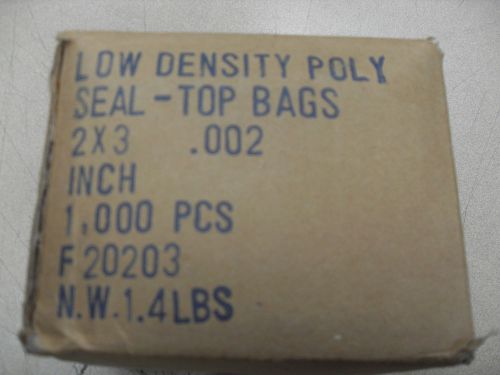 2x3 reclosable bags zipper baggies 2mil clear plain poly bag 2&#034;x3&#034; 1000 ziplock for sale