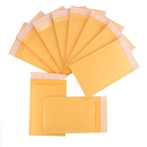 Sz 10 kraft self seal shipping bubble padded mailers envelopes bags 183x129+43mm for sale