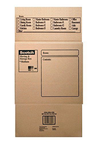 NEW Scotch Moving and Storage Box  18-Inches x 18-Inches x 16-Inches  Medium
