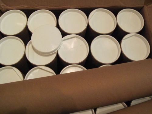 3&#034; x 21&#034; cardboard mailing shipping cylinder tubes w/plastic end caps.case of 25 for sale