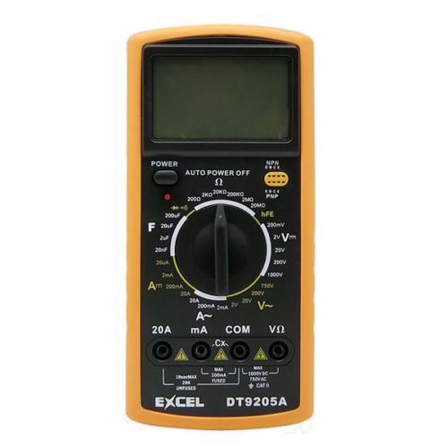 EXCEL DT9205A Digital AC DC Ammeter Resistance Capacitance Multimeter tool