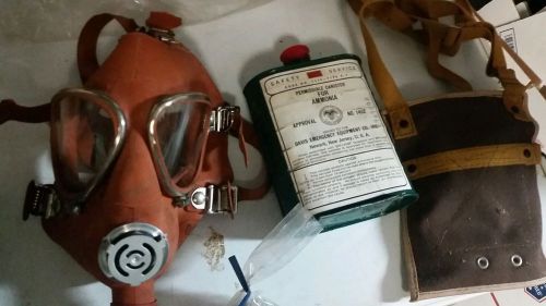 Davis Permissible Gas Mask Vintage For Ammonia In Case US Bureau of Mines