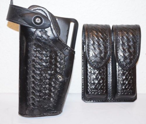 Left hand safariland holster &amp; don hume dual mag.- fits p220/p226/bda 45 (a1677) for sale