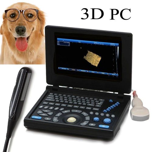 Veterinary 3d pc full digital laptop ultrasound scanner convex rectal 2 probes for sale