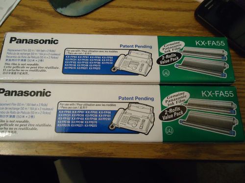 2- Panasonic Ink Film KX-FA55 2 Roll 4 rolls total new