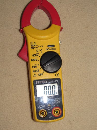 Used Sperry DSA-500 400A 5-Function 9-Range DIGITAL CLAMP METER Great Condition