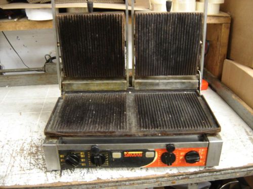 SIRMAN Commercial Dual Panini Grill PDR-TIM  USED WORKING   FREE SHIPPING