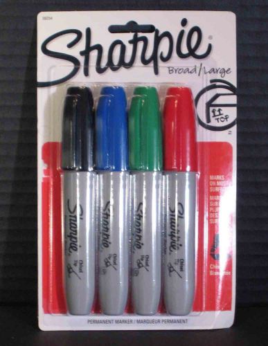 SHARPIE Broad Large Permanent Markers Chisel Tip Black Blue Green Red Sharpies