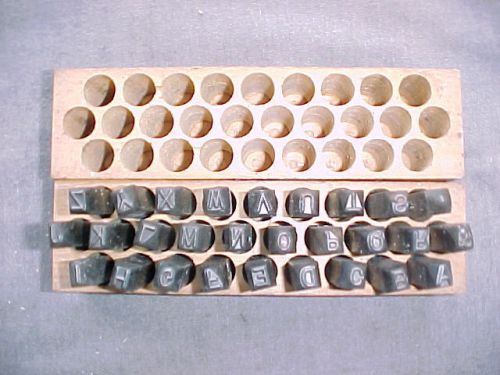 Nice Set of 1/4 inch Young Bros Muscatine Iowa Letter Stamps Complete 28 Pieces