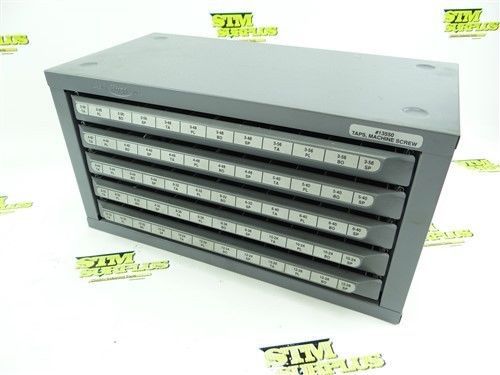 Loaded! huot machine screw tap index model 13550 bench top steel case for sale