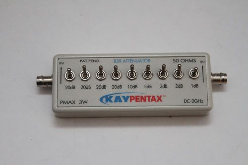 (Qty 1)  Kay Pentax 839 Attenuator 50 Ohms DC-2GHz PMax 3W Elemetrics