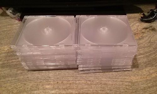 Slim Clear CD/ DVD Jewel Cases Lot of 45 Never Used