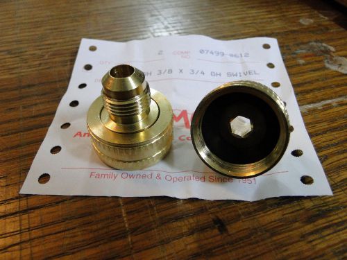 Garden hose brass reducer ghtfm swivel x 3/8 flare, part# 07499-0612 for sale