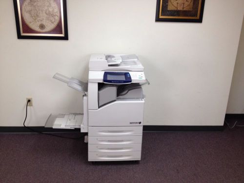 Xerox workcentre 7435 color copier machine network print scan finisher for sale
