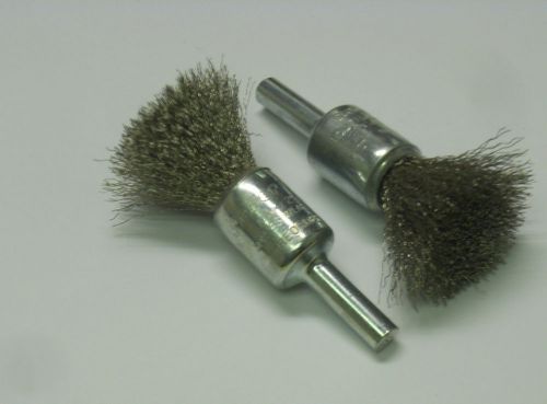 Weiler 10013 1/2&#034; Crimped Wire End Brush .006&#034; Stainless Steel - 2 each new