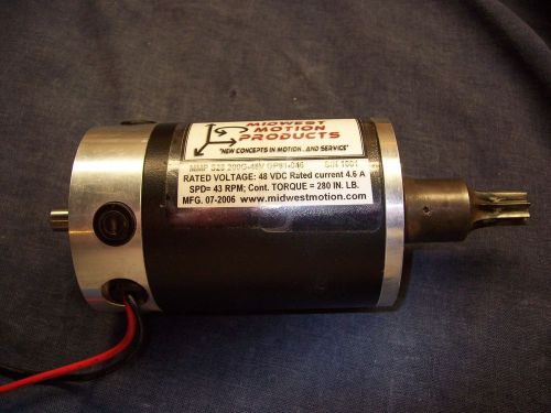 3in 48v dc 4.6a 1978 rpm double shaft motor w/ 8 tooth pinion for sale