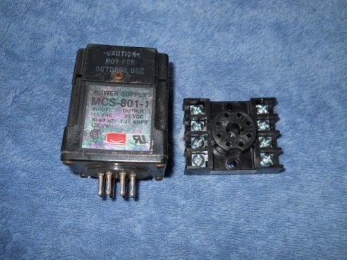 Warner Electric MCS-801-1 Power Supply Module 115 VAC Input, 90 VDC Out @ 1.25A