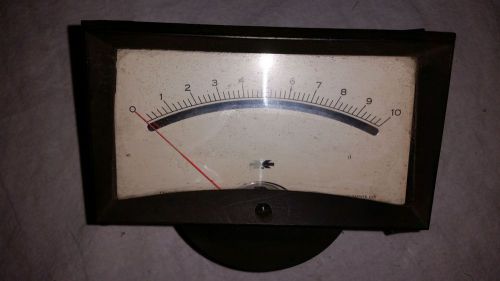 API 561 DC Microamperes Shielded Meter 0 to 10 SD 5&#034; Amperes Steampunk 0-10 UA