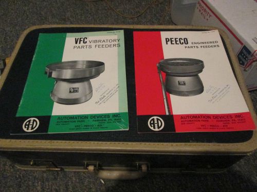 2 vtg Automation Devices Inc. Peeco VFC Parts Feeder Catalog 1972