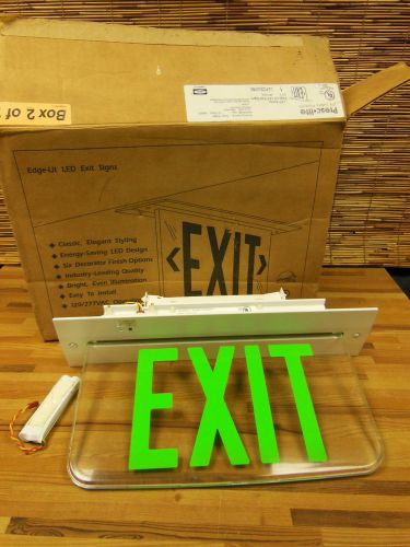 Hubbell prescolite exit sign led lepcsgxwe 120v green for sale