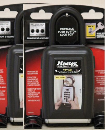 NEW  2 - Master Lock 5422D Portable Push Button Lock Boxes. You get 2 locks!