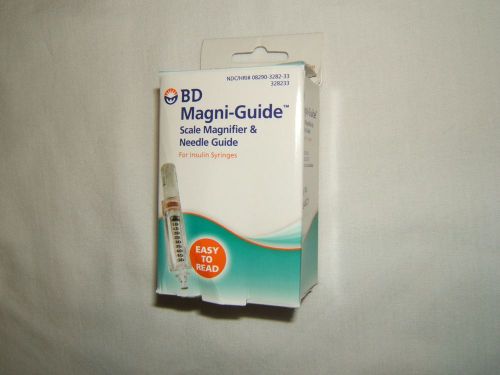 1 new!! bd magni-guide scale magnifier &amp; needle guide for insulin syringes!!!! for sale