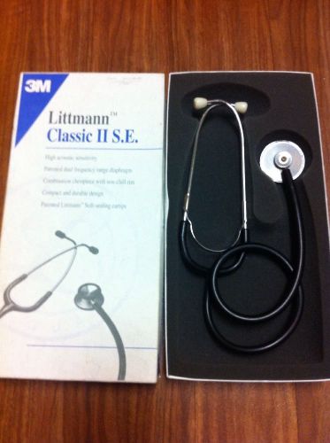 Littmann Classic II S.E. Stethoscope • 3M • Lightly Used In Box • Black 22in