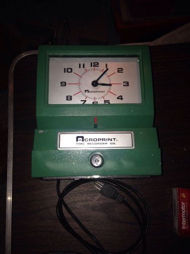 Acroprint Time Recorder Co. Time Clock Punch Clock Model150NR4 AS IS for parts
