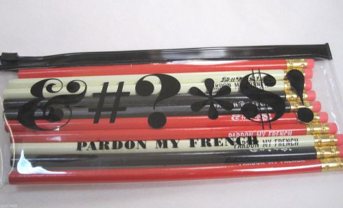 KATE SPADE PARDON MY FRENCH PENCIL SET IN CASE NWT $78.00 HARD TO FIND!