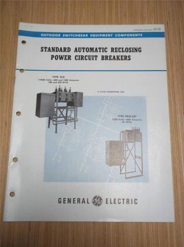 Vtg GE General Electric Catalog~FLO FKO Power Circuit Breakers~1948 Brochure